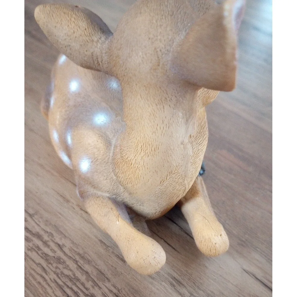 VTG Ganz Resin Realistic Fawn/Deer Figurine Laying Down ER37431 6.5